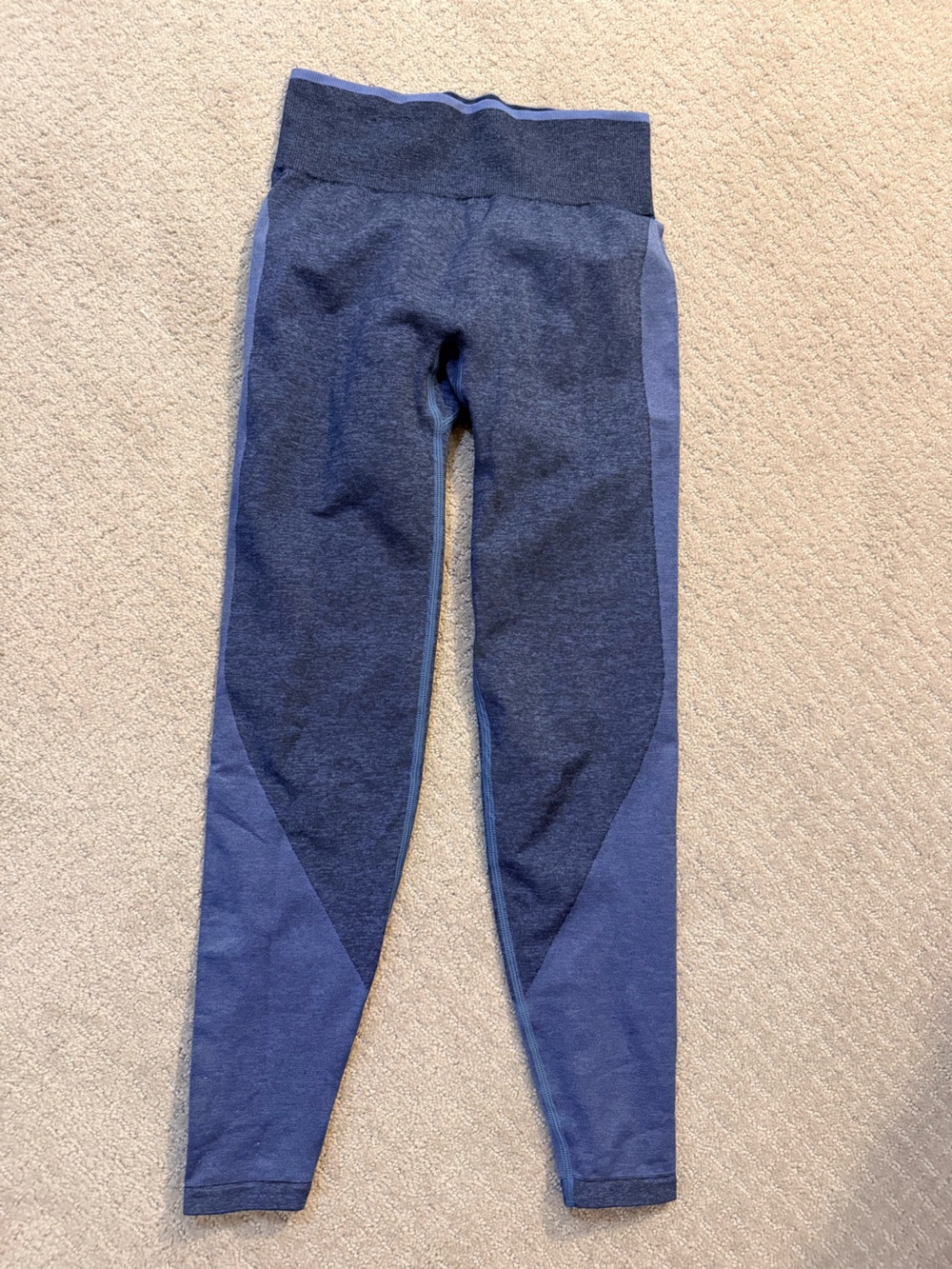 Victoria's Secret Navy and Periwinkle Seamless Colorblock Leggings